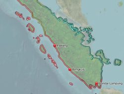Peta Potensi Ketinggian Tsunami di Region Pulau Sumatera Akibat Gempa Megatrhust, Dirilis Info Gempa Dunia