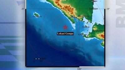 Lagi, Kabupaten Tanggamus Diguncang Gempa dengan Magnitudo 3,3