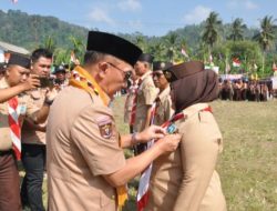 Pj. Bupati Tanggamus Ir Mulyadi Irsan Pimpin Upacara Peringatan Hari Pramuka Ke- 63 Tahun 2024