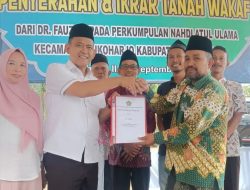 Fauzi Wakafkan Tanah untuk NU