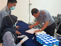 WBP dan Pegawai Rutan Kotaagung Dites Urine 