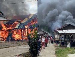 Diduga Korsleting Listrik, Rumah di Sukaraja Semaka Ludes Dilalap Si Jago Merah