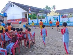 Kembangkan Bakat Peserta Didik, Pengurus PGRI Air Naningan Gelar Turnamen Sepak Takraw