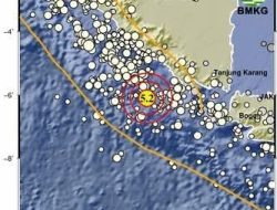 Wilayah Pesisir Barat Lampung Diguncang Gempa Tektonik 5,2 SR