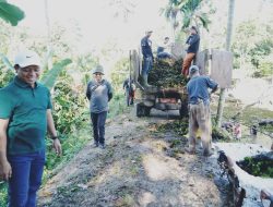 Bupati Pringsewu Tinjau Gotongroyong Bersihkan Embung Ngudi Rukun Sukoharjo I