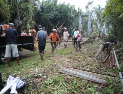 Jembatan Gantung Tampang Muda Mulai Terbentang