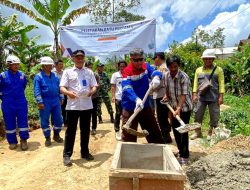 TJSL Infrastruktur, PGE Ulubelu Bangun Jalan Penghubung Pekon Muara Dua dan Pekon Ngarip