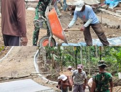 Satgas TMMD ke-128 Kodim 0424/Tanggamus Kebut Pengerjaan Rabat Beton Penghubung 3 Pekon