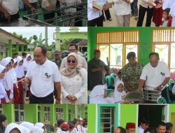 Distribusikan MBG Ke Sekolah, SPPG Purwodadi 02 Gisting Hadirkan Tokoh Komedi Aziz Gagap
