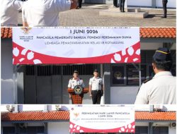 Peringati Hari Lahir Pancasila, Lapas IIB Kotaagung Gelar Upacara. Ini Pesannya