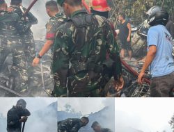 Gerak Cepat TNI Padamkan Kebakaran Rumah Warga di Tanggamus, Kerugian Ditaksir Rp300 Juta