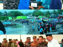 Perkuat Sinergi, Lanal Lampung dan Pemkab Tanggamus Gelar Aksi Bersih Pantai hingga Bakti Sosial